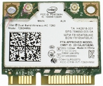 Адаптер WiFi Intel Dual Band Wireless-AC 7260 (Mini PCI-E half-size, B/G/N/AC, 867 Mbit/s, 2.4/5 Ghz) 7260HMW